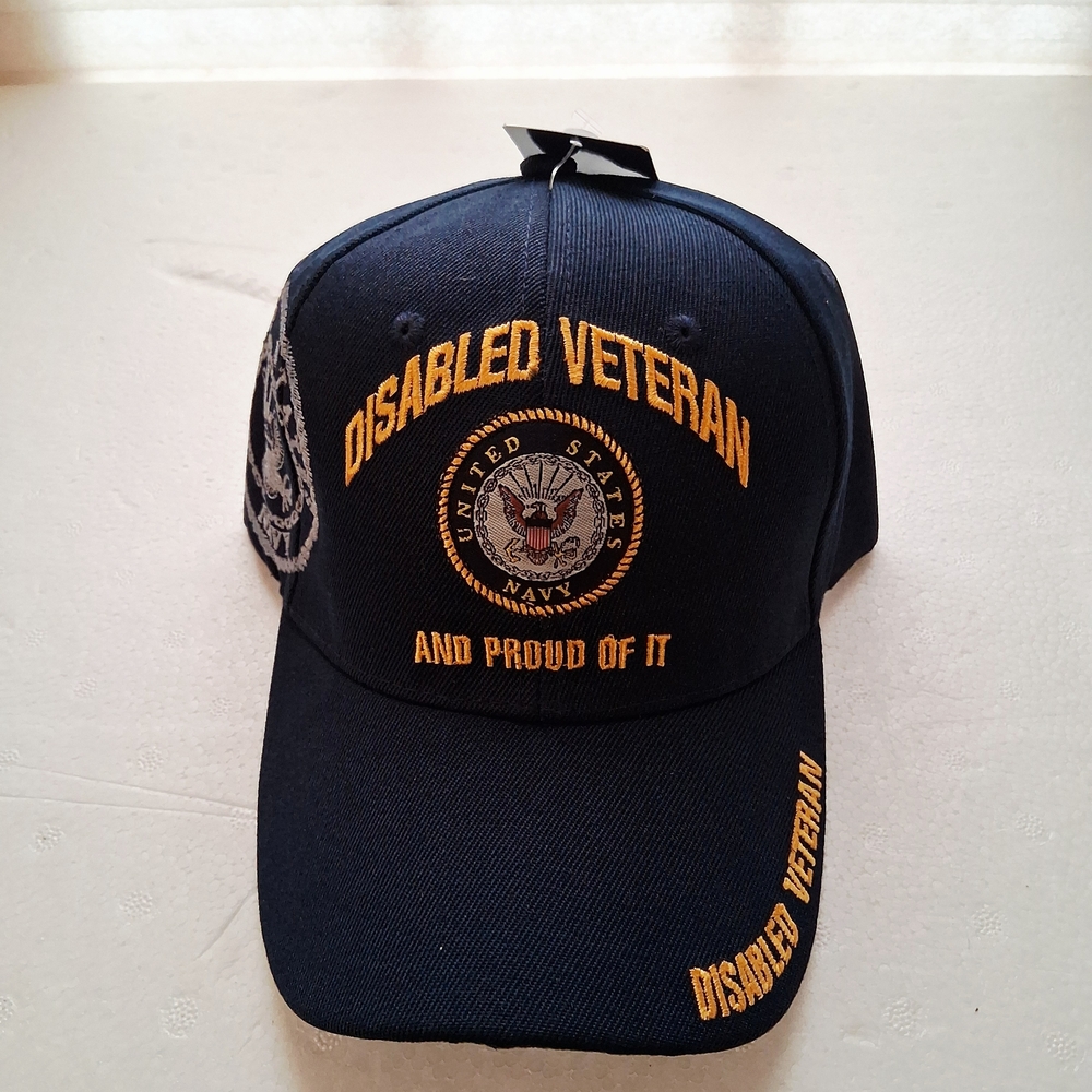 Navy Blue Disabled Veteran Cap